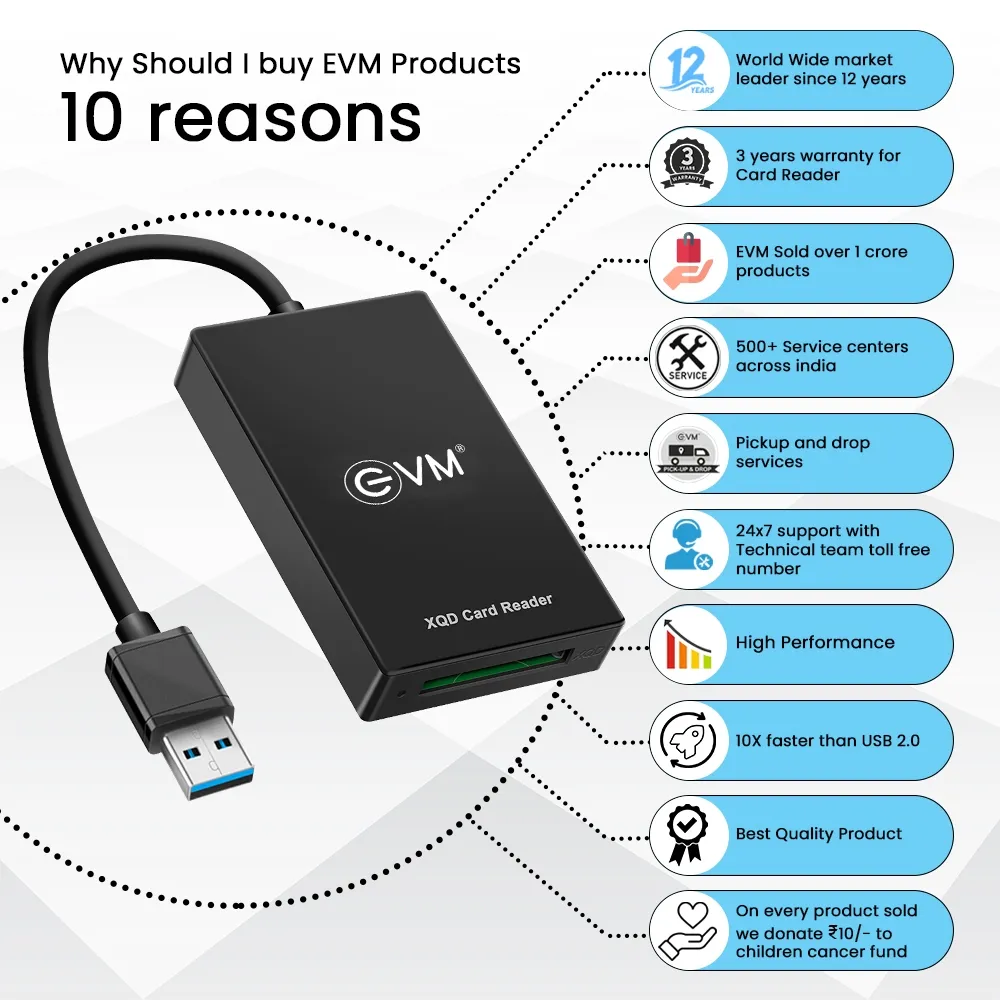EVM XQD Card Reader USB 3.0 view 5